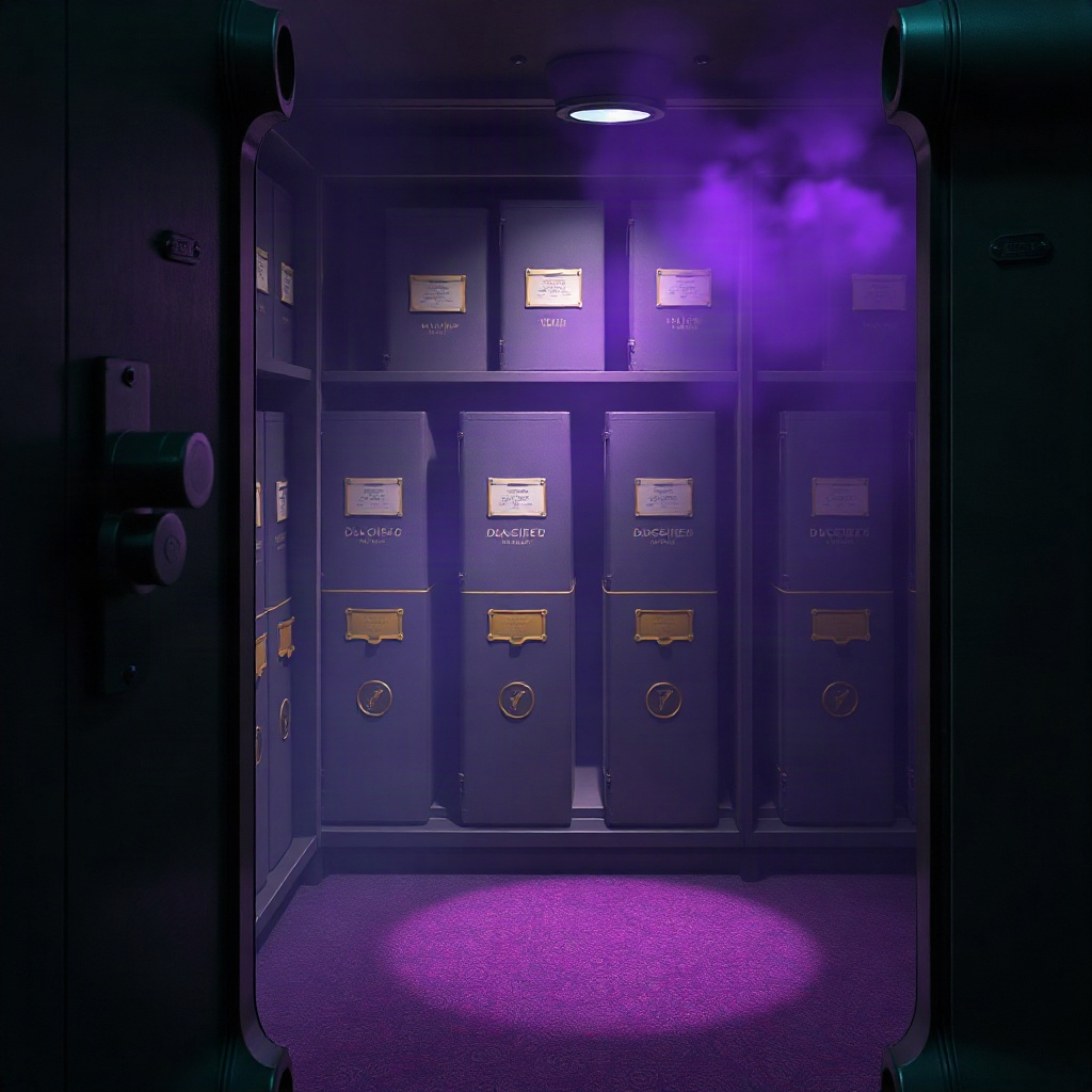 Classified archive vault atmosphere